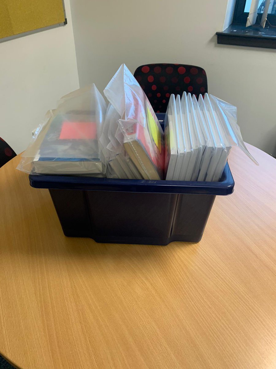 BraesENG_MEDIA's tweet photo. The Red Book Award books all nicely packaged by @Mollyrae1 and ready to be picked up by the pupils! @readenjoydebate @BraesHSLibrary #readenjoydebate #readingforpleasure https://t.co/bbGu1FEUD2
