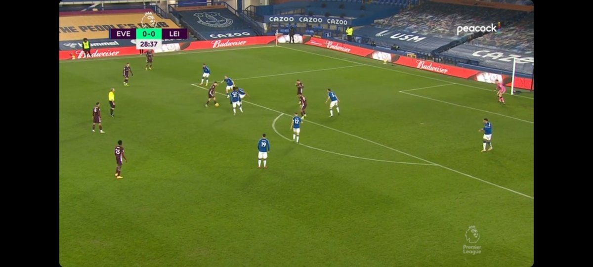 Imagine 3&4 Barnes running directly at mina who was forced to bring him down on the edge of the box