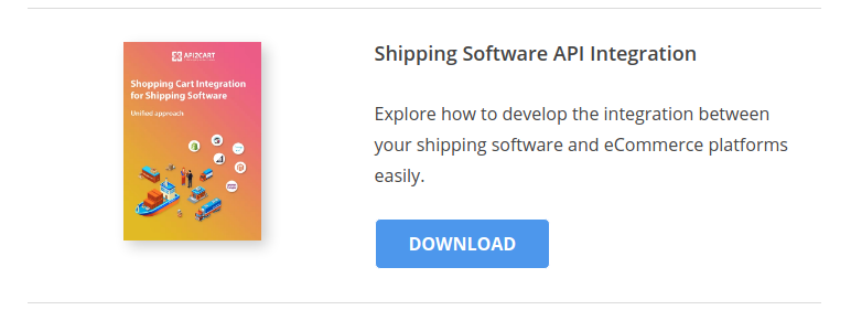 API2Cart's tweet image. bit.ly/39lZLKC - Download Shipping Software Integration Guide and learn how to easily and quickly develop the connection between your shipping management software and multiple shopping platforms.

#shippingsolutions #shipping #integation #apiintegration #api #technology