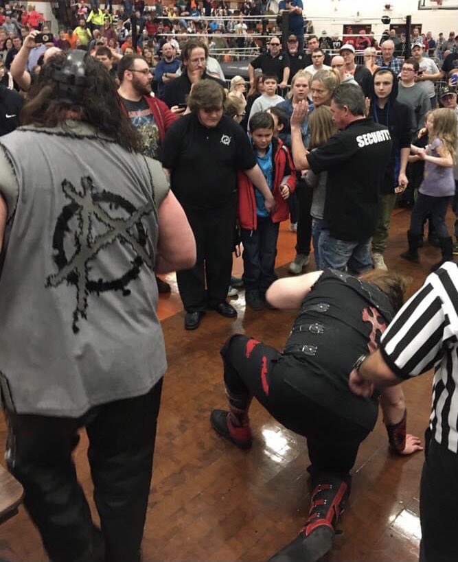 NightmareJL's tweet photo. Throwback Thursday: 
A few years back when @TherealAbyss &amp; myself tore the house down in a NO DQ match. We started as enemies and ended as allies to  form  the Tag-Team called “The Monstrosities”! 
#TBT #throwbackthursday #wrestling #wwe #aew #ImpactWrestling https://t.co/N7Tg3lC4QZ