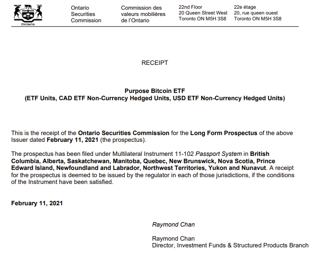 LADIES &amp; GENTS, WE HAVE THE 1ST PUBLICLY TRADED #BITCOIN ETF 🚀 IN NORTH AMERICA!!!