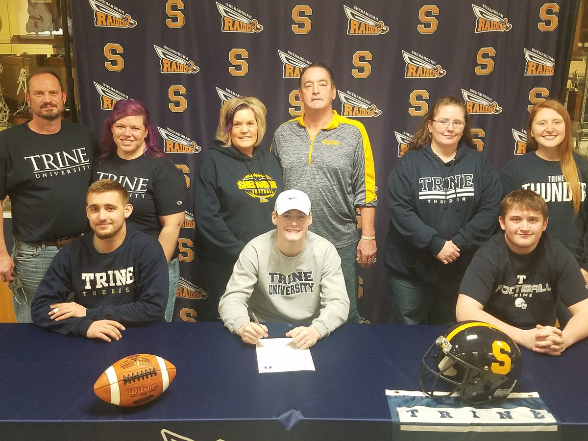 The Trine Trio make it official! Congrats to Josh Farmer, Tanner Goff, and Dakota White!! Go Thunder!!