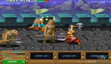 Oh well. Enemies are also a good source of furry bait. D&D: Shadows over Mystara (which you should DEFINITELY play multiplayer, the remaster is on Steam) has strangely buff gnolls, troglodytes and also Synn