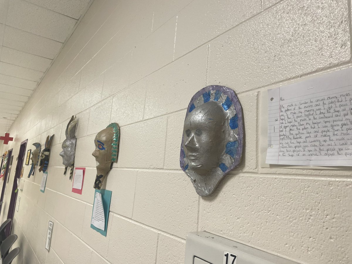MaggeeByrd's tweet photo. Egypt has come to BLMS! Our art students are beautifying our building with their creations. #blms #panthersthrive #lex3grows https://t.co/DHFYs3OGtk