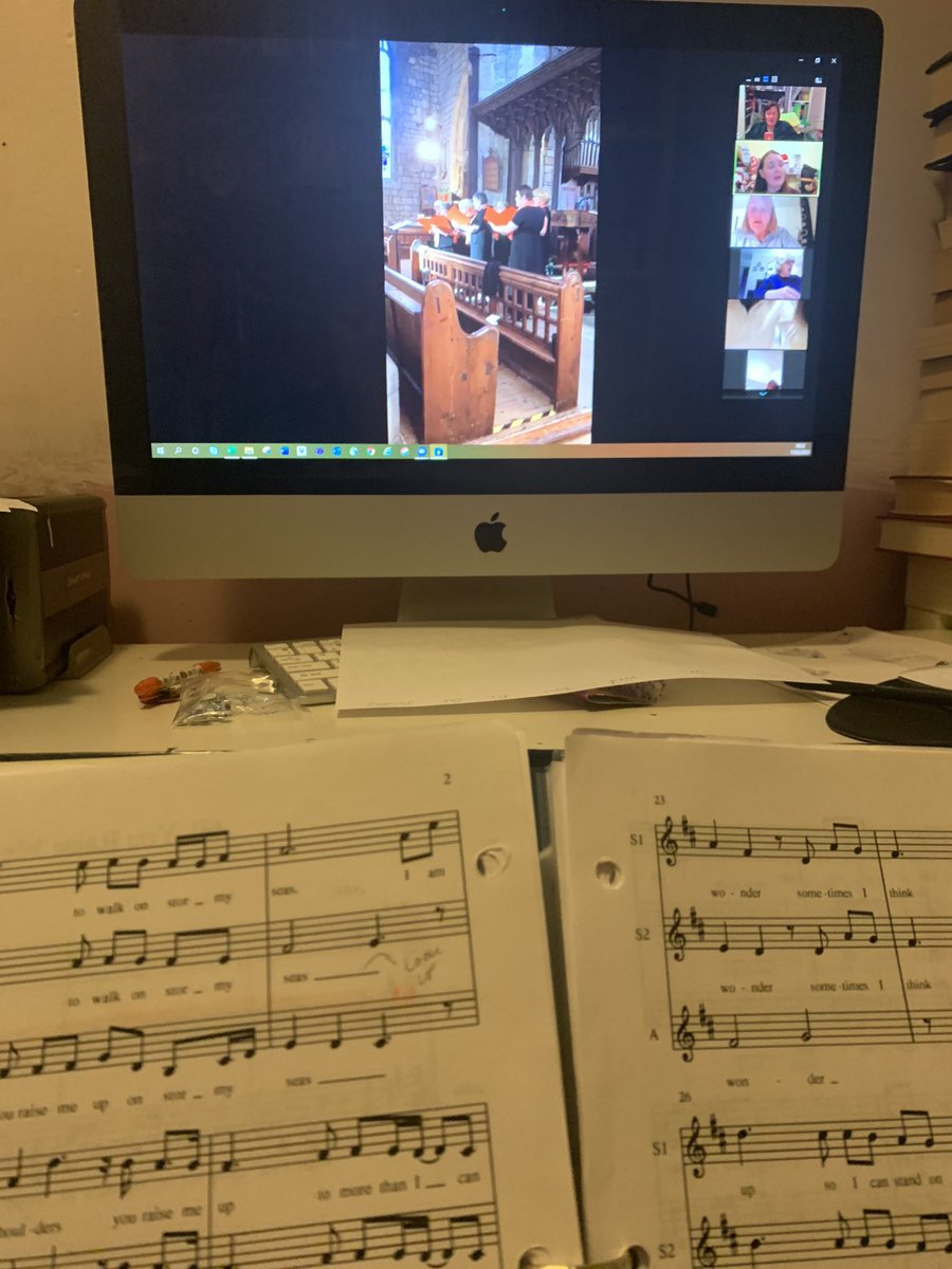 So a new one for us tonight, singing along to a recording of ourselves as we practise You raise me up. Another lovely arrangement by our MD <a href="/SueWells_76/">Sue Wells</a>