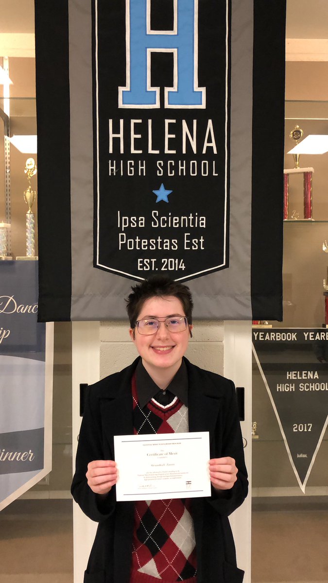 HelenaHSHuskies's tweet photo. Congratulations to HHS Senior, Alexandra E. Zannis for being selected as a National Merit Finalist for 2021! @Shelbyedk12alus https://t.co/cXOP2zhXr9