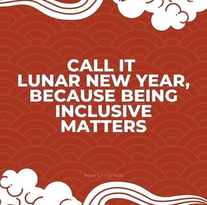 A wonderfull infographic from @asianlitforkids whose post and discussion on IG goes further to calling the day it's name in various languages, because specificity matters too. The same way we can learn to say Rosh Hashanah and Cinqo De Mayo non-East Asians can learn this.