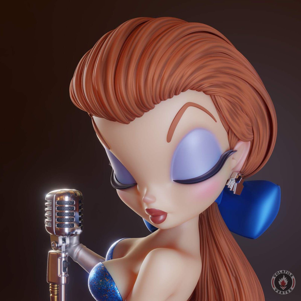 maxonzbrush's tweet photo. Lounge Singer Pinup - This perfectly stylized character from V_Vertex is based on a sketch by Shane Glines. Great stuff! https://t.co/qVuiSsNvZA https://t.co/pfA3dfIss0