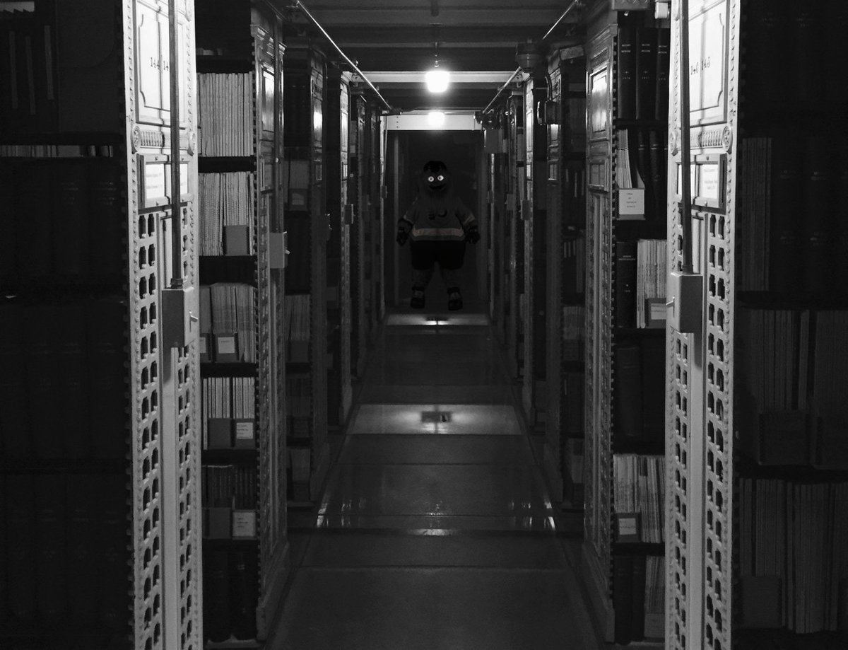 CPPHistMedLib's tweet photo. Staff members often feel a presence or see a form walking through the #stacks, especially on Floor 7. This spectral energy is commonly referred to as the Stacks Ghost. If you look closely, you might just see the #StacksGhost... or is that someone else? @GrittyNHL #stackstour https://t.co/qhEeLqslLU
