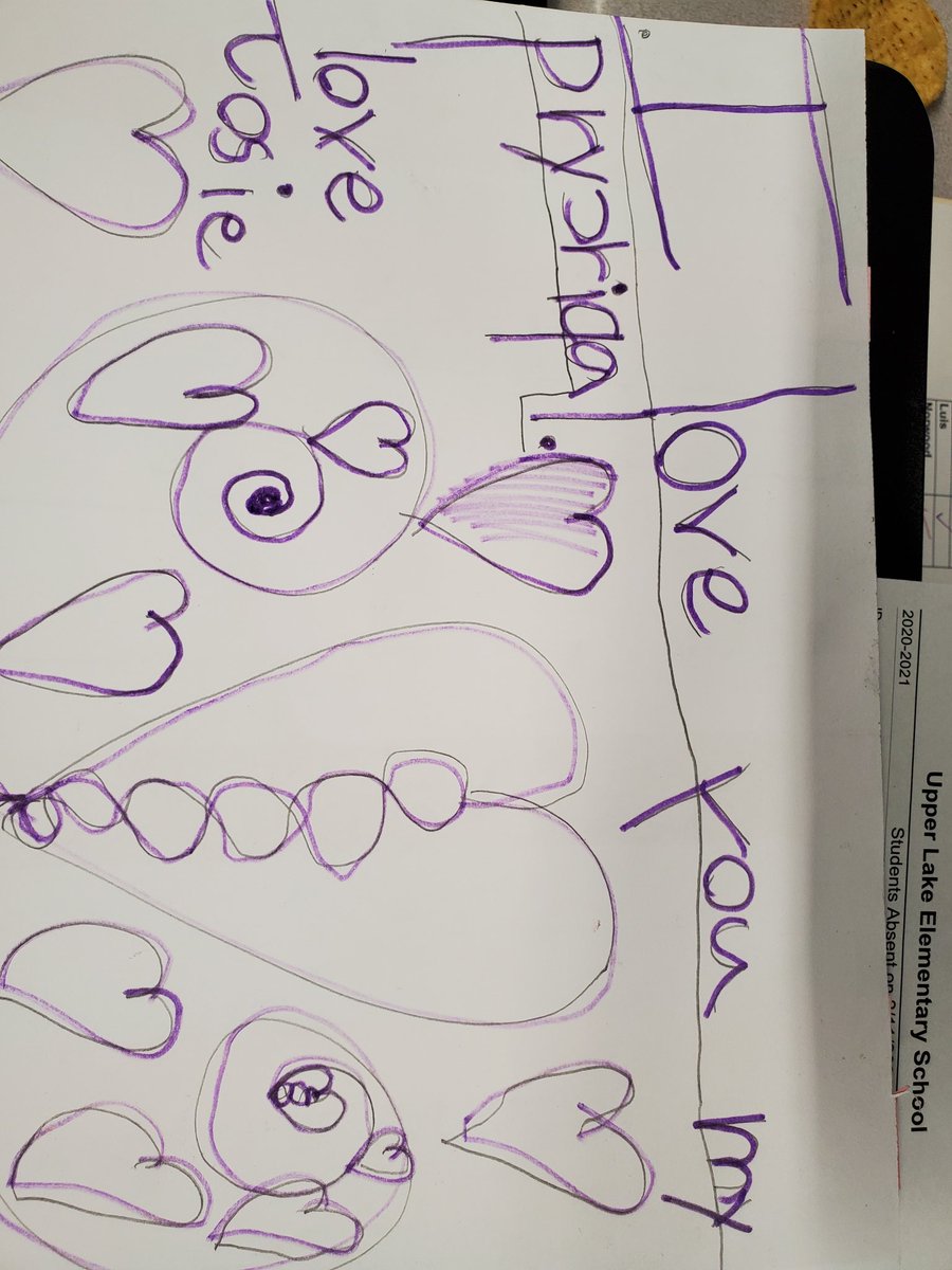 You know you all want to be an elementary school principal during holidays!!! LOVE this from my student.
