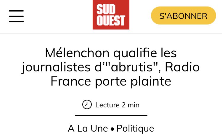  @JLMelenchon a l'insulte facile, épisode 1.C'est pas une nouveauté, et le pire c'est que les médias lui déroulent le tapis rouge maintenant... @DavidPujadas s'en souvient aussi