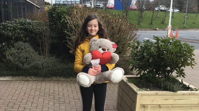 A total of £2,534 was raised for our Valentine charity appeal. Prize winners have been notified and Hannah has already collected her prize! Thank you all!