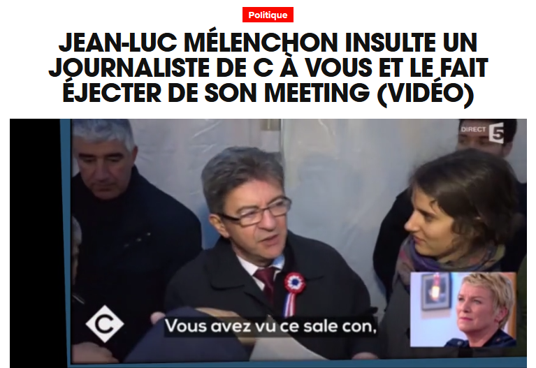  @JLMelenchon a l'insulte facile, épisode 2. @LeaSalame et le journaliste de  @cavousf5 s'en souviennent aussi.Quand ce n'est pas  @lobs qui est traité de poubelle macroniste...