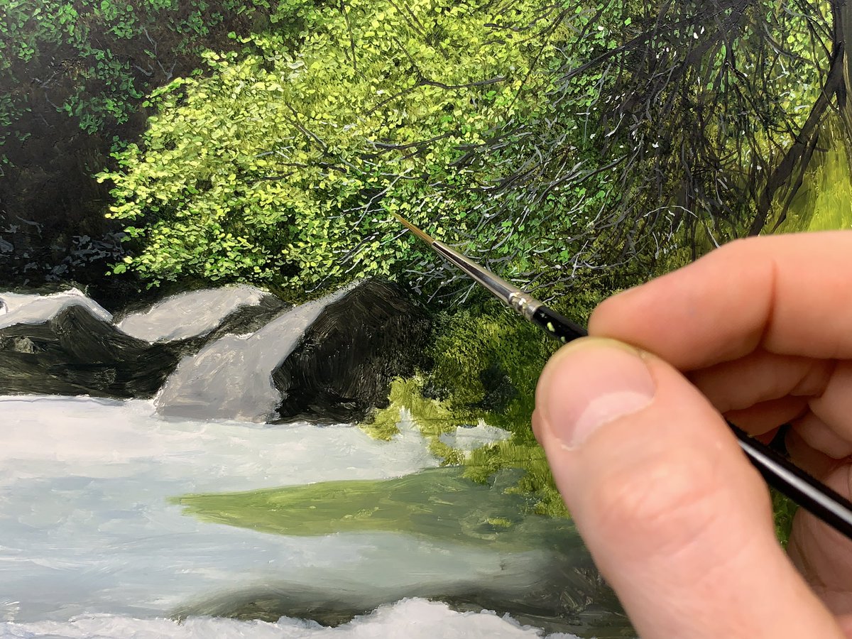 Detail of my latest painting. Oil on the MJS Exhibition Panel.