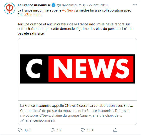En parlant de journalisme, vous êtes au courant que  @ZemmourEric est toujours à l'antenne?Pourtant, quand il s'agit de faire de l'audience, vous aussi vous oubliez ce que vous avez écris...