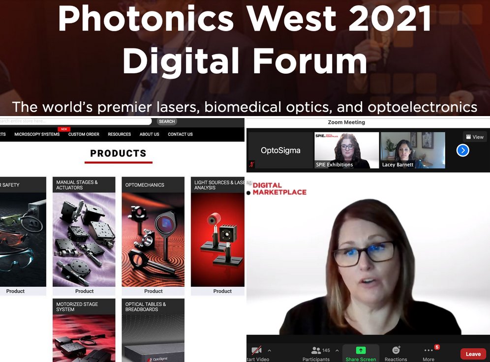 OptoSigma's tweet photo. SPIE Photonics West Virtual March 6-11. Please join us and many companies in our industry that will be exhibiting online. FREE to register. #optosigma is fully engaged and we are looking forward to meeting everyone. #Photonics #photonicswest2021 #training #spie  
#laser #ready https://t.co/QqTddYxKLE