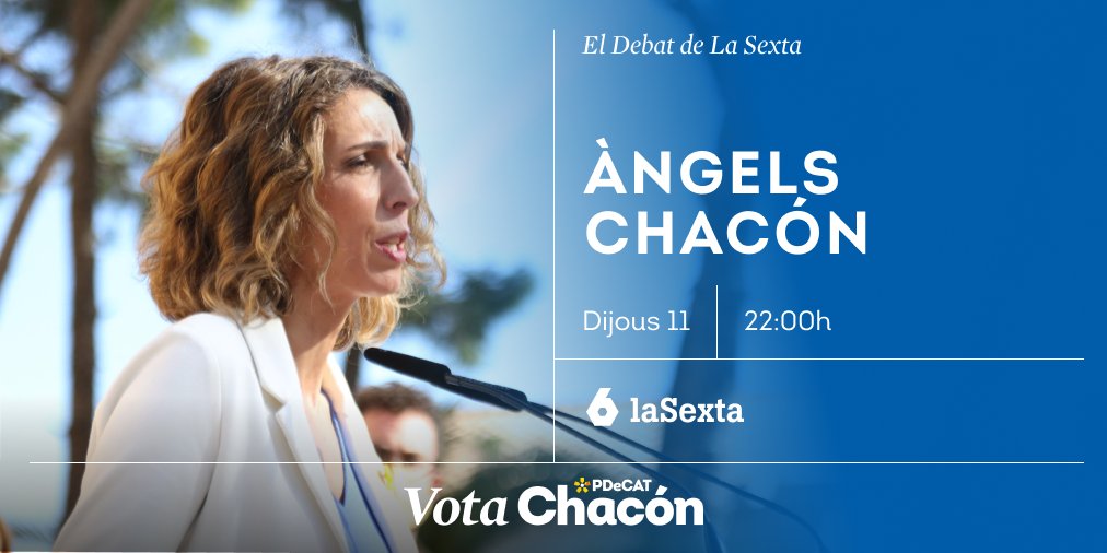 📺 Aquesta nit no et perdis 'el Debat' de <a href="/laSextaTV/">laSexta</a>, amb les intervencions de la candidata @angelschacon.

🕰️ 22.00h
📎 En directe: atresplayer.com/directos/lasex…

#SiThoPensesPDeCAT