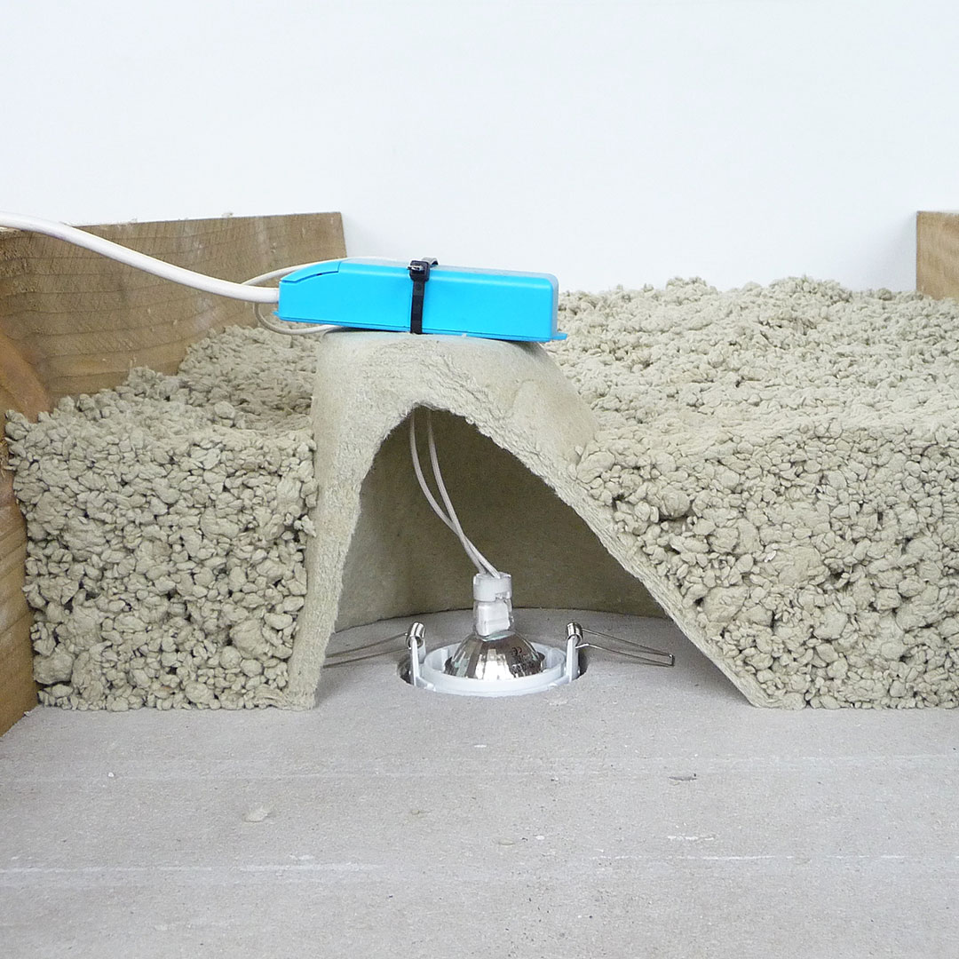 Astroflame's tweet photo. Loft Cone | Downlight fire hood with thermal insulating properties |  Safe to locate beneath loft insulation. https://t.co/SFIEO8rbjX #astroflame #construction #contructors #builders #architects #architecture #BuildBackBetter #loft #cones #lighting #firerated #electrician #lights https://t.co/HWFKC0o6px