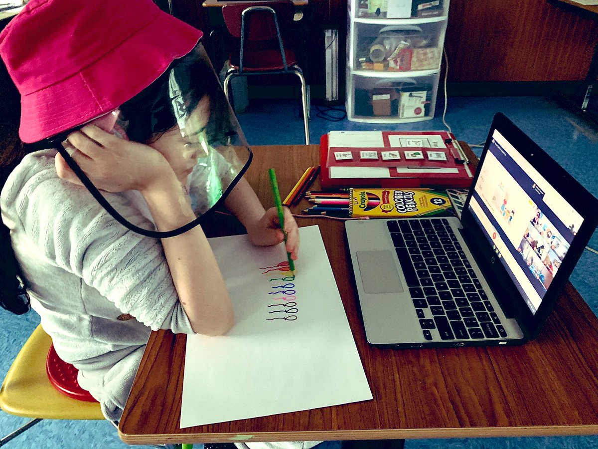 Kate_Dawson21's tweet photo. Illustrating scenes from Tales of a Fourth Grade Nothing 📚🎨 great group! @Luther_Estrella #ReadWeek @LutherSchool https://t.co/du7TgcRxai