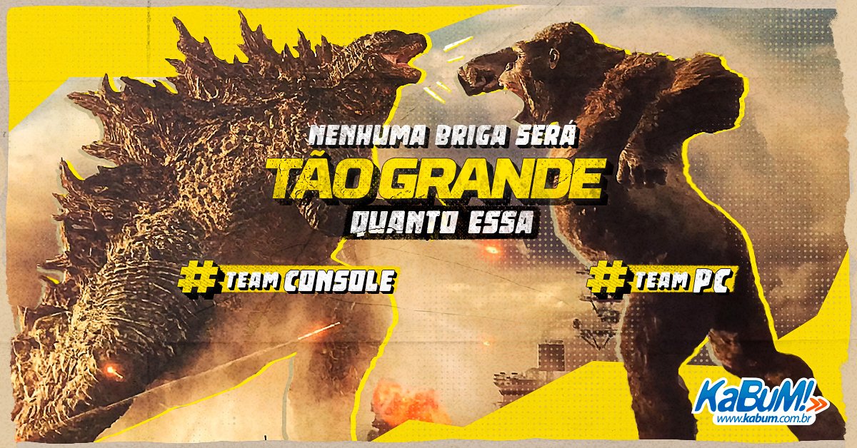 kabumcombr's tweet image. Nessa luta de gigantes, você é #TeamConsole ou #TeamPC?