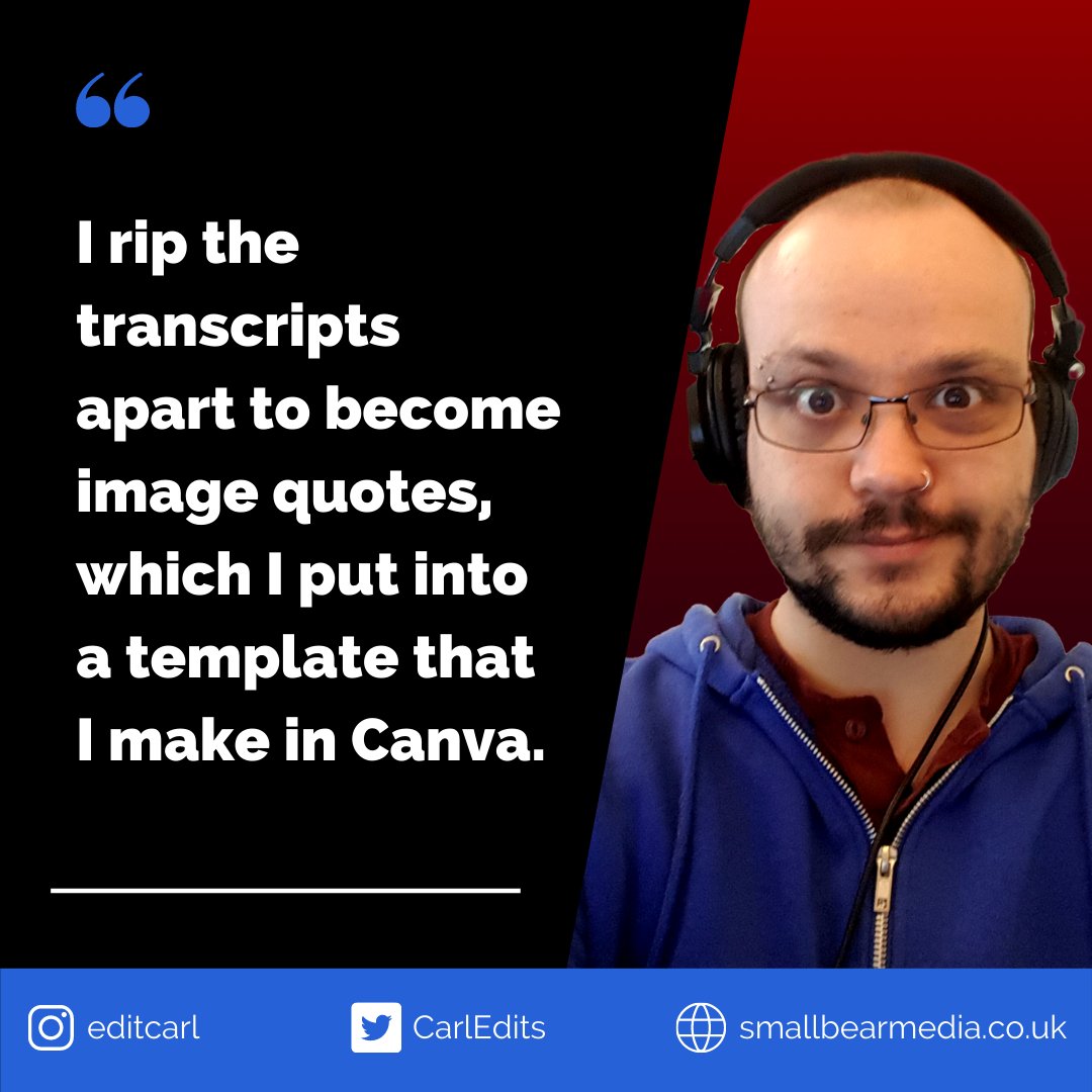 ContentCarlos1's tweet photo. Yep, that’s where this image came from. 

It’s one of 16 so far, which are from the transcript of the first 5 minutes of my Facebook live on 1st Feb. 

So I’m getting plenty out of it :)

#contentmarketing https://t.co/FkArLerp8T