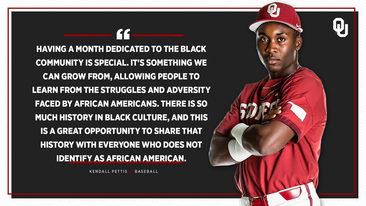 OU_Baseball's tweet photo. 𝘈𝘯 𝘰𝘱𝘱𝘰𝘳𝘵𝘶𝘯𝘪𝘵𝘺 𝘵𝘰 𝘭𝘦𝘢𝘳𝘯 𝘢𝘯𝘥 𝘨𝘳𝘰𝘸. 

#BlackHistoryMonth 

➡️ https://t.co/scab7eGQs2 https://t.co/n9Vpb5FLcB
