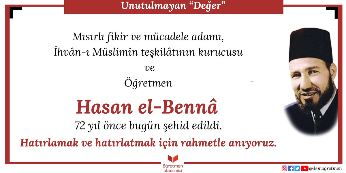 Unutulmayan "Değer"
<a href="/demogretmen/">DEM Öğretmen Akademisi</a> <a href="/demkurumsal/">Değerler Eğitimi Merkezi</a> #unutulmayandeğer #hasanelbenna