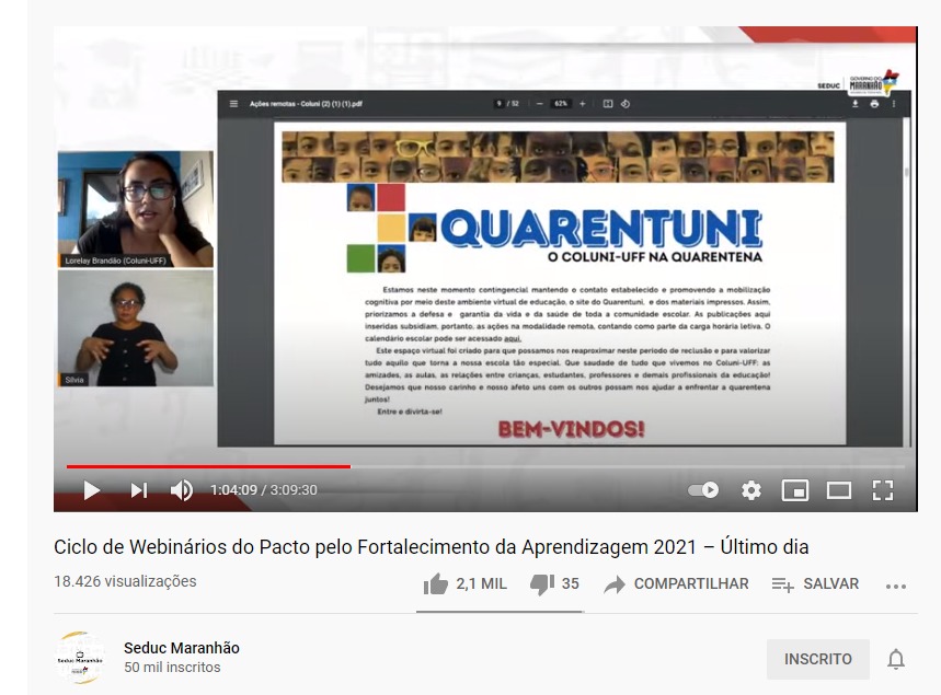 EducacaoMA's tweet image. Com a participação da fundadora da #Labedu, Beatriz Cardoso; da profa. do Coluni (UFF), Lorelay Brandão; e da profa. e consultora da #NovaEscola, Mara Mansani, finalizamos hoje o exitoso Ciclo de Webinários do Pacto pelo Fortalecimento da Aprendizagem 2021.