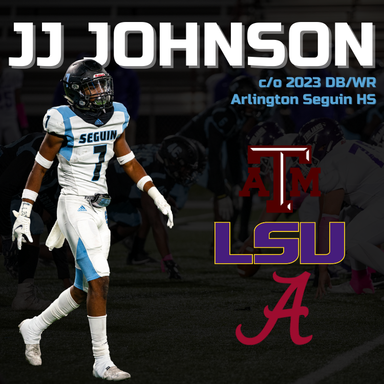 Seguin DB/WR JJ Johnson (<a href="/lil_smoove55/">jamel johnson</a>) pulled off an SEC Hat Trick yesterday receiving three big time offers from three big time programs. 

Keep your eye on him and the rest of the Cougs 👀

@TrueBuzzFB 
#SeguinNation
#SouthSide