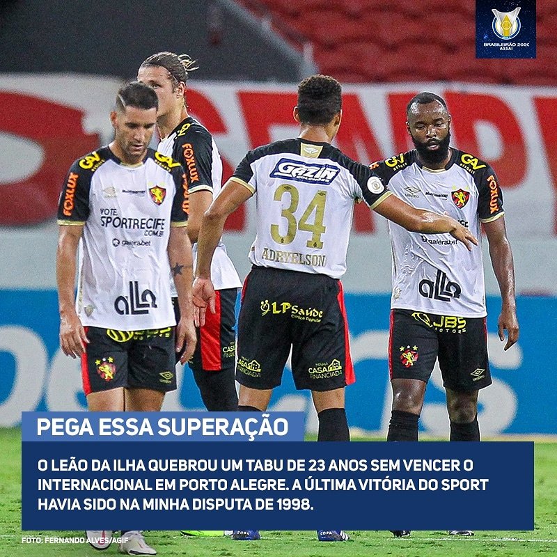 Eterno símbolo de orgulho
É o pavilhão
De listras pretas e vermelhas,
Com o Leão
Erguendo, imponente, o imortal escudo
Mostrando a gente que o Sport é tudo! #BRSPO 🦁