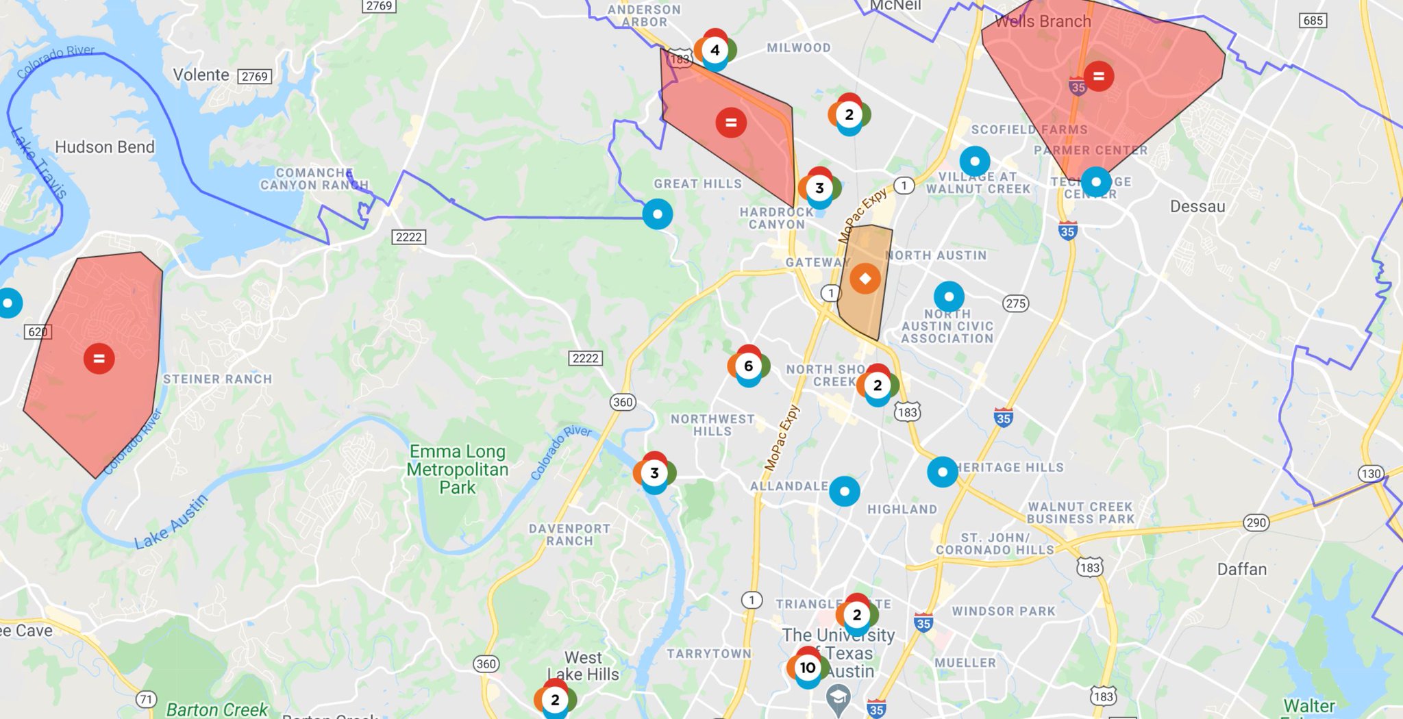 Austin Energy on Twitter: "OUTAGE UPDATE at 3 p.m.: ⚡70 active outages
