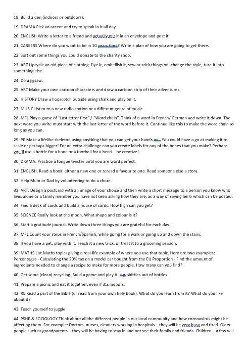 CourtFieldsSch's tweet photo. Today we have set no work &amp; would encourage our students to #DitchTheDevice. Please see below over 75 ideas for mindfulness &amp; enrichment if you are looking for a fun activity to complete away from the screen while we are in lockdown. https://t.co/7RlkNAf5Za #ThisIsCourtFields2021 https://t.co/N6soANCWZL