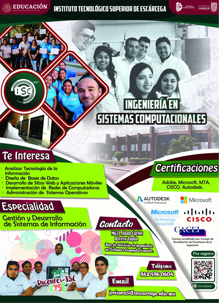 jcriveratapia's tweet photo. Ven y Estudia Ing. en Sistemas Computacionales #TuMejorOpción #SoyISC https://t.co/wBWAZoQQAR
