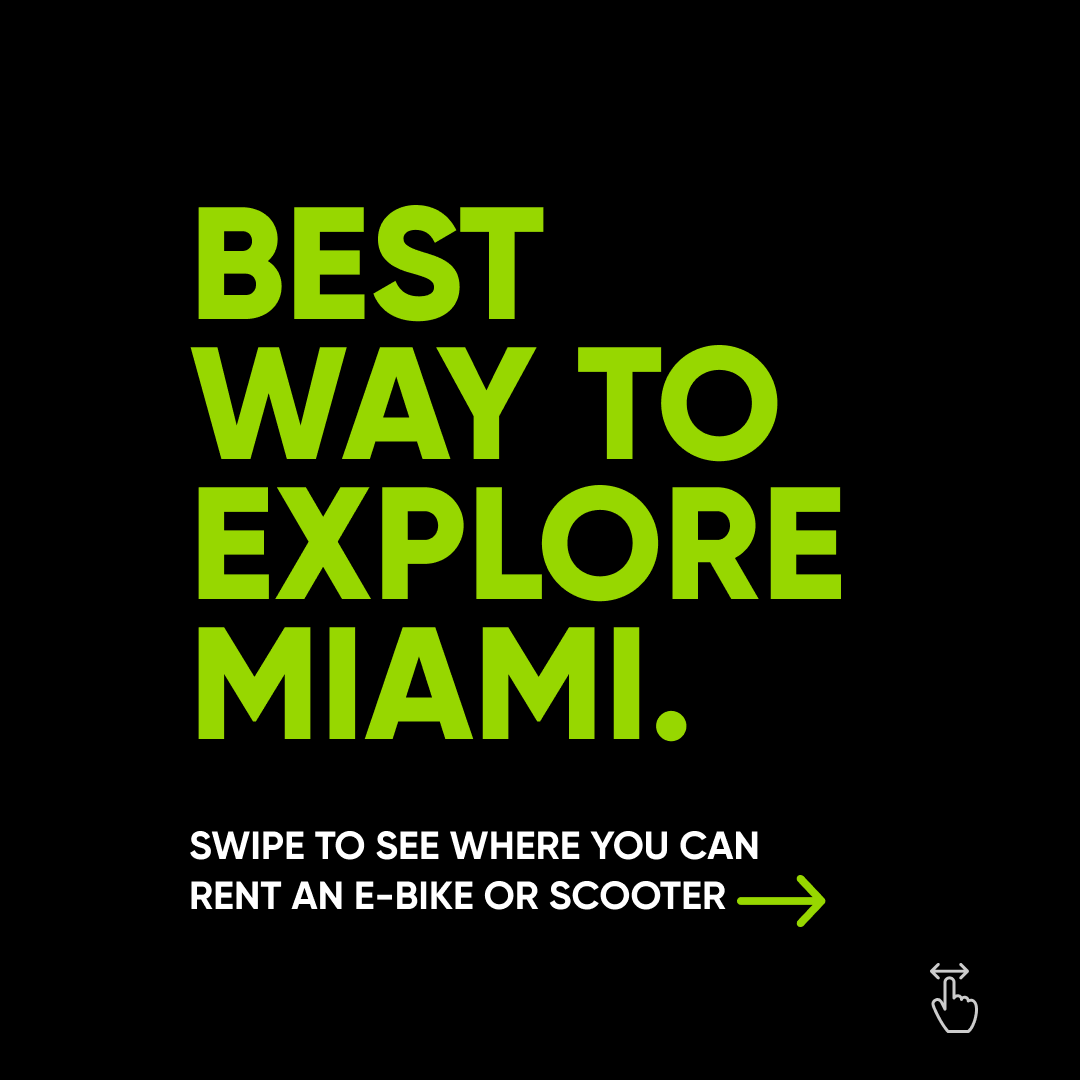 venerides's tweet photo. Pedal or Scoot throughout Miami or Miami Beach with Vene's Rental Electric Bike or Scooter. We have three convenient locations to pick up/drop off. @baysidemarketplace @venerides @bikeandrollmiami  #electricbikes #ebike #electricscooter #escooter https://t.co/TnAdObgXco