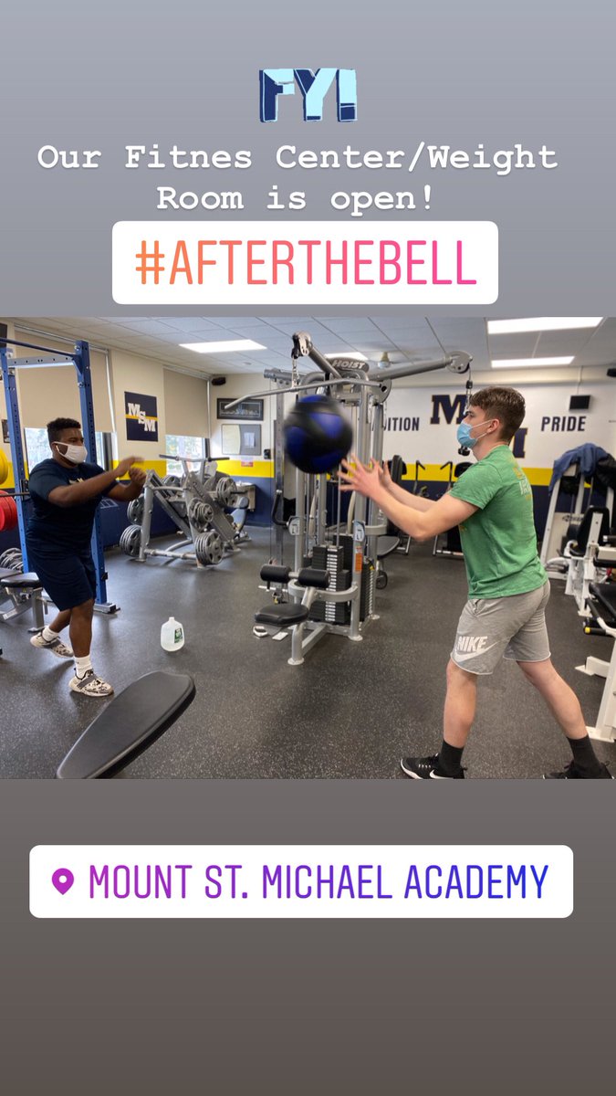 MountToday's tweet photo. Student-athletes hit the weight room #AfterTheBell. #OpenToEducate #TheMount #AllBoys #Grades6through12 https://t.co/vhcxfgYutu