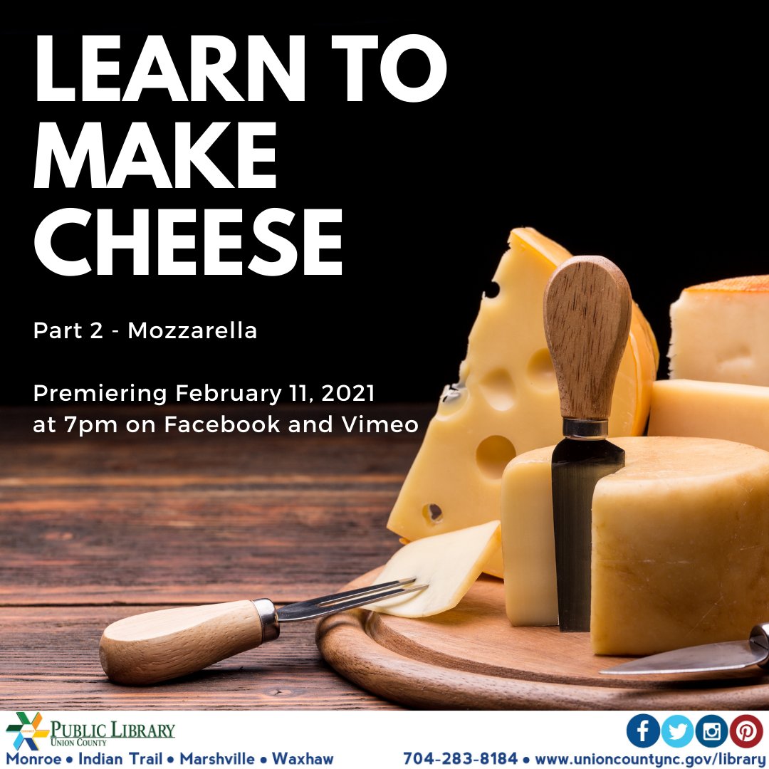 UCPLNC's tweet photo. Now premiering, our new video Learn How to Make Cheese - Mozzarella! We hope you enjoy!
https://t.co/mDnBcGGH5A
#ucplnc #ucplreference #adultprogramming #cheese #cheesemaking https://t.co/uWSEvouUrJ