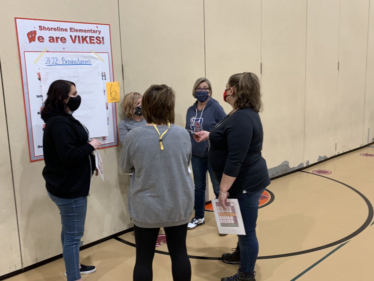 Staff PD at Shoreline today included Speed Dating to connect with colleagues, positive pandemic sharing including record setting SWIS data, and a “sea of green” showing significant student growth! #govikes #teamworkmakesthedreamwork #PBISworks