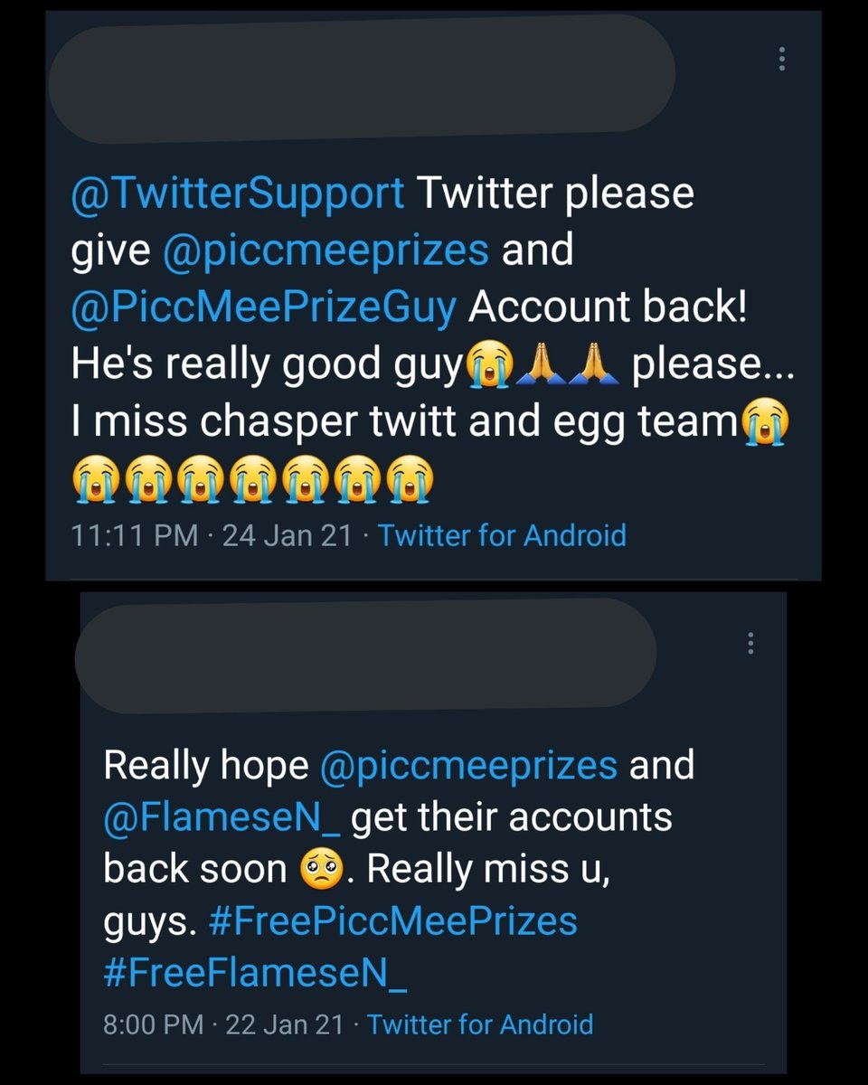 🔆FYI🔆

These Crypto accounts have been suspended. 

@/EliteGAWGroup

@/FlameseN_

@/PiccMeePrizeGuy

@/piccmeeprizes

'...173k followers and all his hard work gone.'

Let's think about what this 'hard work' entails, and be mindful about who we interact with.