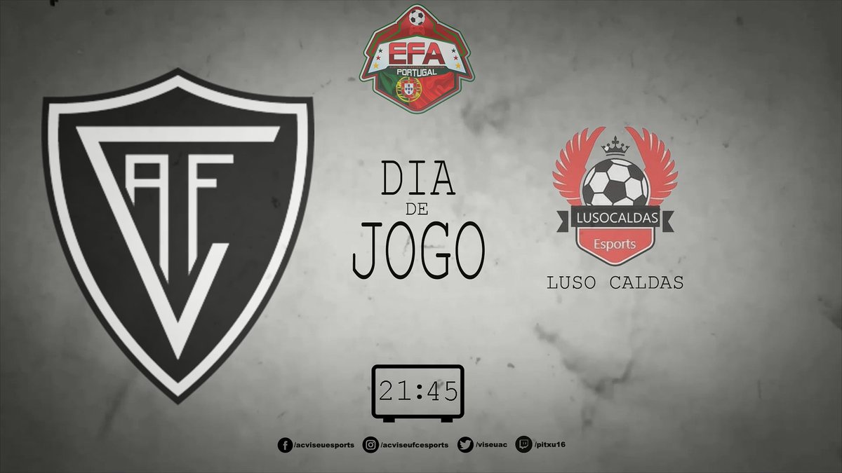 Não há duas sem 3! 

Terceiro dia consecutivo a trazer-vos a nossa modalidade de eSports, o ProClubs.

Desta vez temos encontro marcado às 21:45 para a <a href="/EsportsEfa/">EFA ESports</a>

📺 twitch.tv/pitxu16

Carrega VISEU ⚫⚪

#somosviseu
#terrasdeviriato
#todospeloacadémico