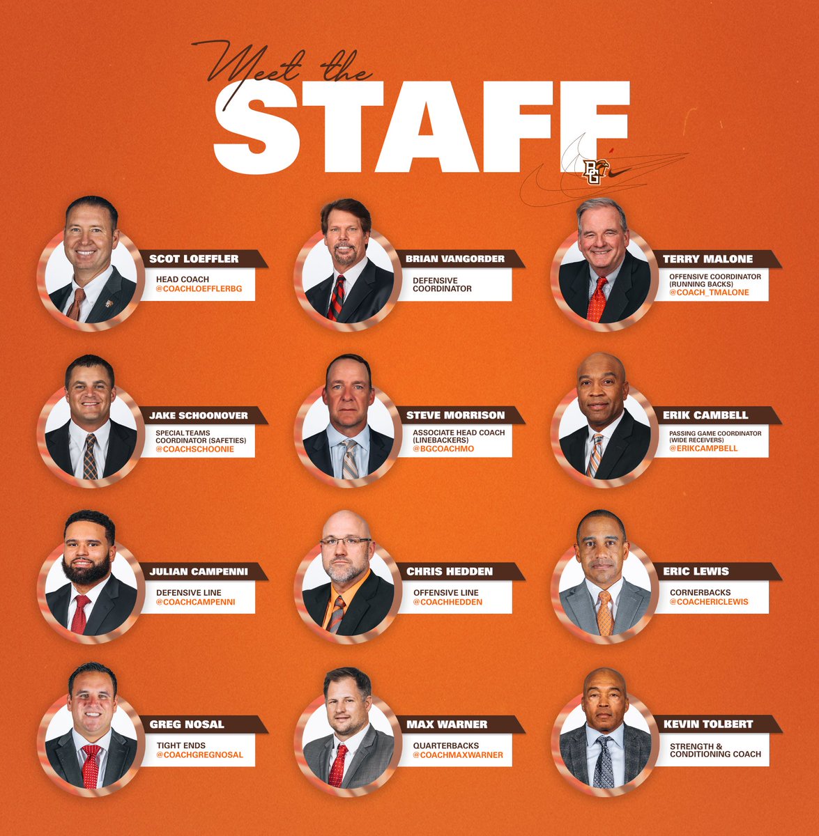 BGSU Football (@bg_football) on Twitter photo One of the most experienced staffs in the MAC. Continuing to build a championship culture in all facets of life. #AyZiggy #ToTheMoon One of the most experienced staffs in the MAC. Continuing to build a championship culture in all facets of life. #AyZiggy #ToTheMoon