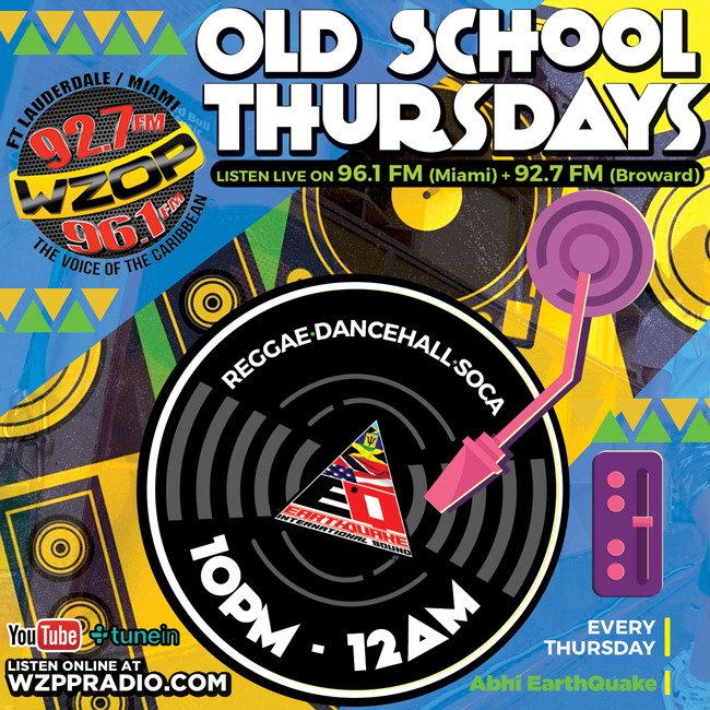Old School Thursday Radio Show • Live at 10PM Exclusively on WZPPRADIO.COM • &amp; On IG @abhidadesigner