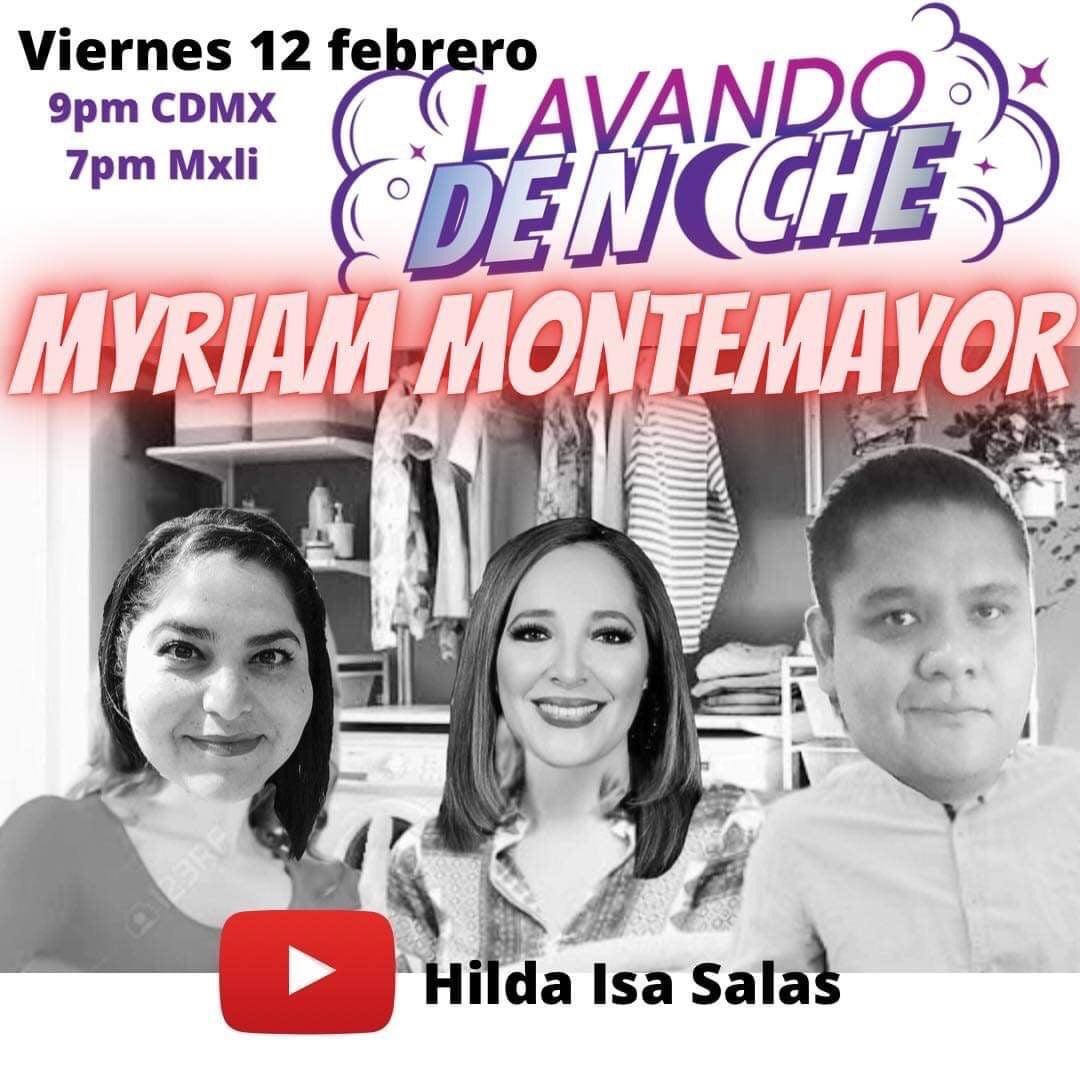Mañana no te pierdas la #EXCLUSIVA de 'Lavando de Noche', estará @MyriamMonteCruz como invitada.

En vivo a las 7p / 9c
YouTube: 
youtube.com/user/hildaisas…
Spotify:
open.spotify.com/show/5qZvo25te…

-

#MyriamMontemayor #LaAcademia #TvAzteca #LavandoDeNoche #FacebookLive #YouTube #Spotify