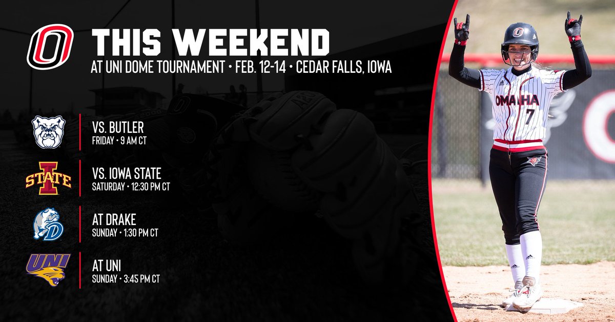 We're back‼️

A little last minute rearrangement of games takes UNI off the Saturday schedule. Take a look at this weekend's slate⬇️

🔗bit.ly/2OjG65R

#EveryoneForOmaha | #OmahaSB