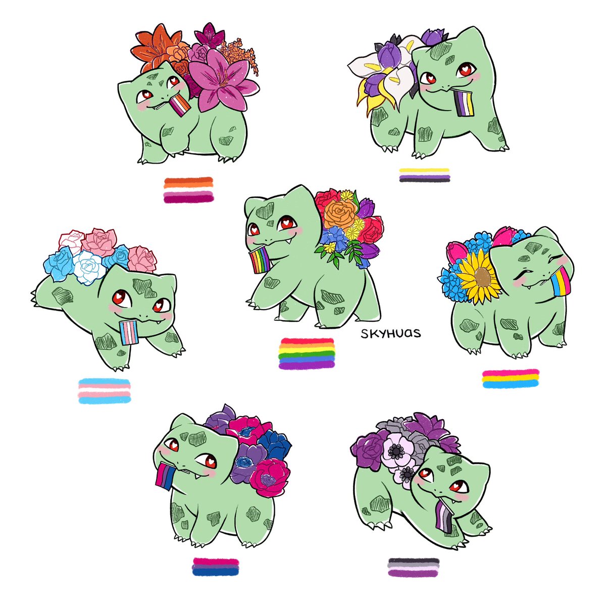 skyhuas's tweet photo. a reminder that bulbasaur is proud of u and loves u !!💘🌈💐 https://t.co/RpkpfHY3EQ