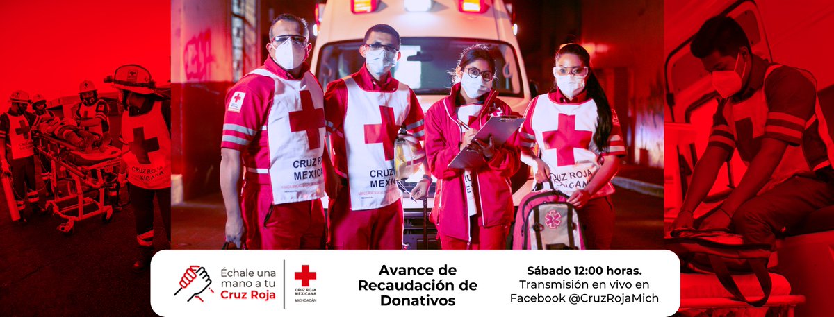 CruzRojaMich's tweet photo. Este sábado 13 de febrero los esperamos en el evento de Avance de Recaudación de Donativos en punto de las 12:00 horas a través de Facebook Live.

#ÉchaleUnaMano a tu Cruz Roja.
#Michoacán https://t.co/zabsMYYcLe
