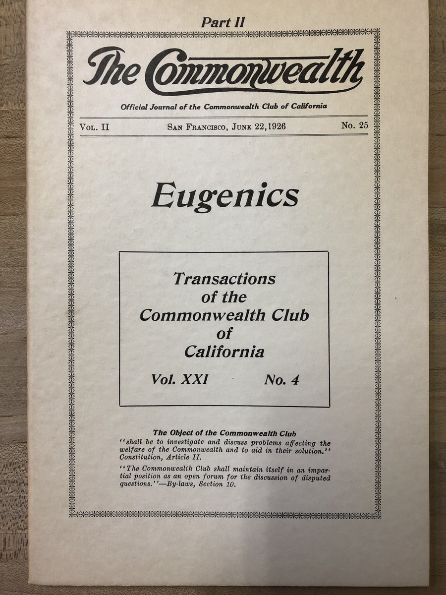 there's something about the melancholy of the archives. i can't listen to The Commonwealth Club of California public conversations on kqed without thinking about a series of public discussions held in 1926, at the same Commonwealth Club in San Francisco.
