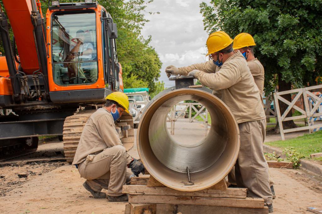 Galmarini y Nardini recorrieron una obra de agua potable que beneficiará a 230.000 vecinos de Malvinas Argentinas