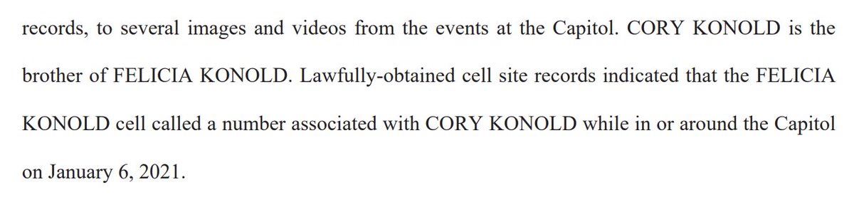 Cory Konold's cell didn't register in the Capitol. but his sister called him while in or around it.