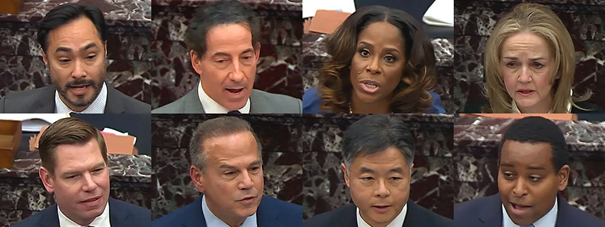 kallywilli's tweet photo. Congratulations, Dem impeachment managers! Job well done!
Will Republicans honour their oath of office, or sacrifice their oath of office for the ego of Trump -- AGAIN?
#CapitolRiotTrauma #ImpeachmentVideo #ImpeachmentTrial #EugeneGoodman https://t.co/gS37mfqSF3