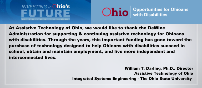 OhioOOD's tweet photo. Our friends at #ATOhio thank @GovMikeDeWine for supporting & continuing assistive technology for Ohioans with disabilities.
π₯οΈ
#DisabilityTechnology #OHBudget https://t.co/j4f3gjIXzO
